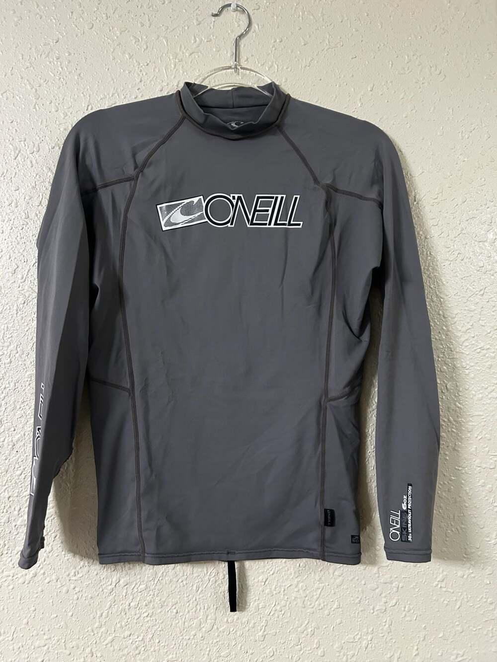 O'Neill Skins 6oz Long Sleeve Rash Guard Gray Size Large